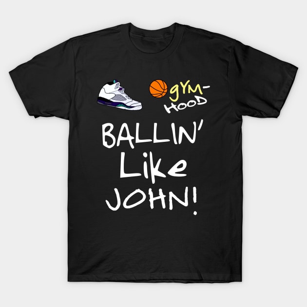 Ballin' Like John Stockton (Style 2) T-Shirt by WavyDopeness